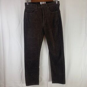 Gap Vintage Slim Pants Women 27/4 Brown Corduroy High Rise